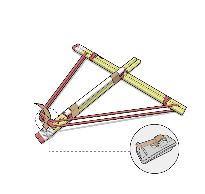 Illustration for article titled How to Build a Pencil Crossbow